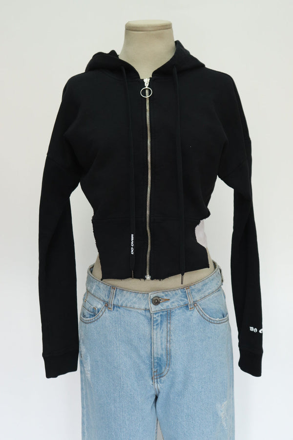 Hoodie Crop Negra