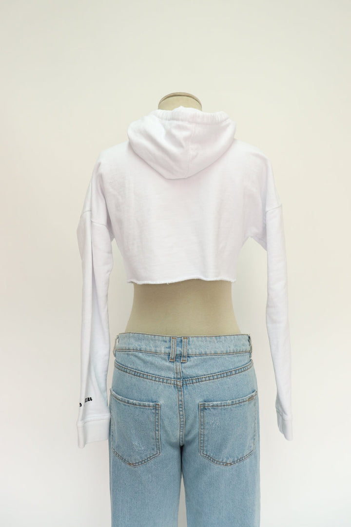 Hoodie Blanco Crop