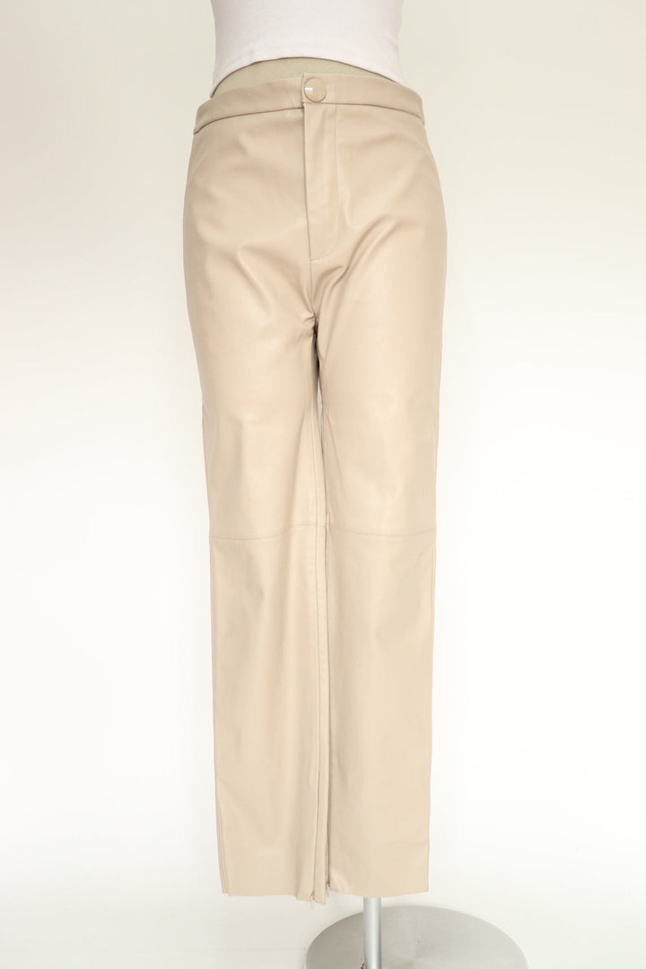 Pantalon Cuero Beige