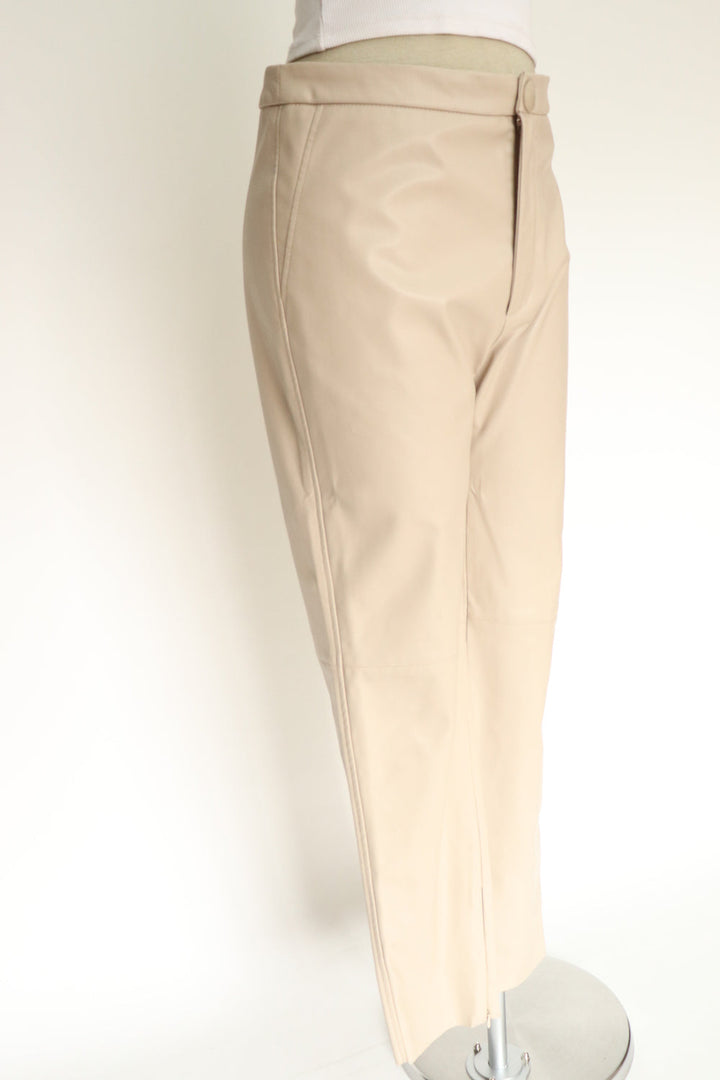 Pantalon Cuero Beige