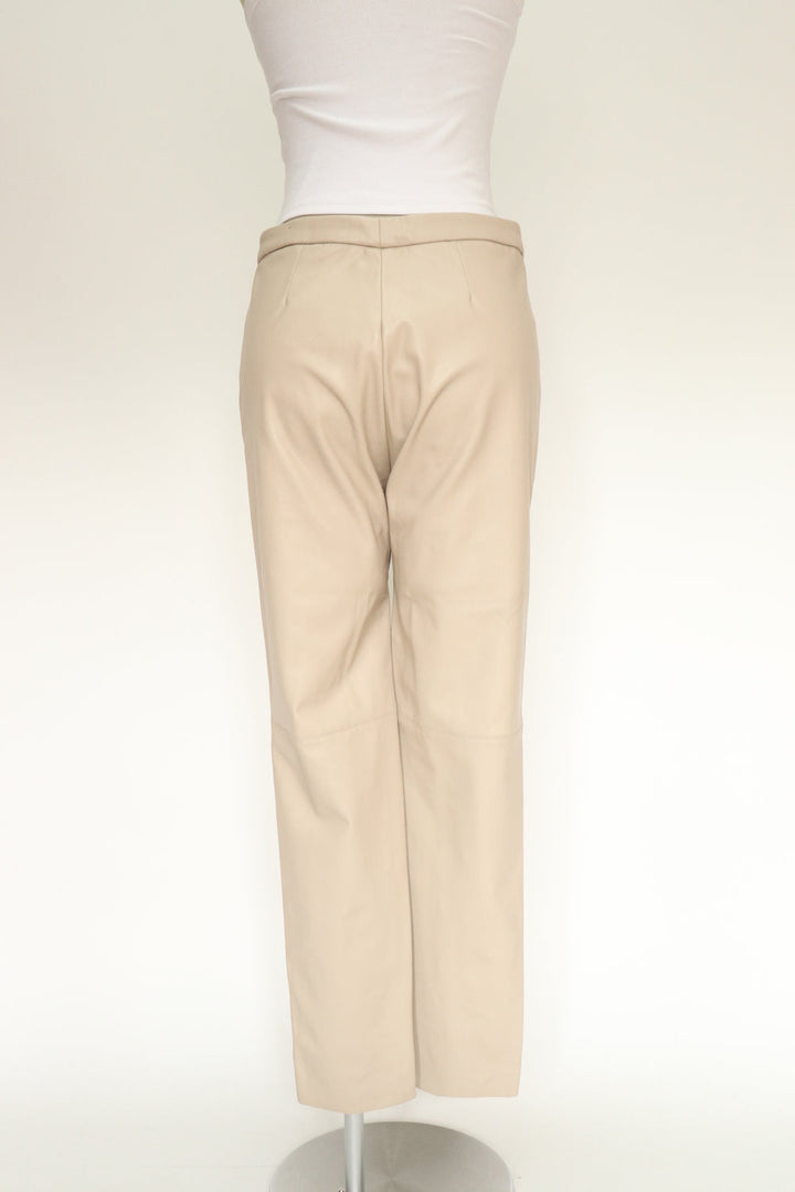 Pantalon Cuero Beige