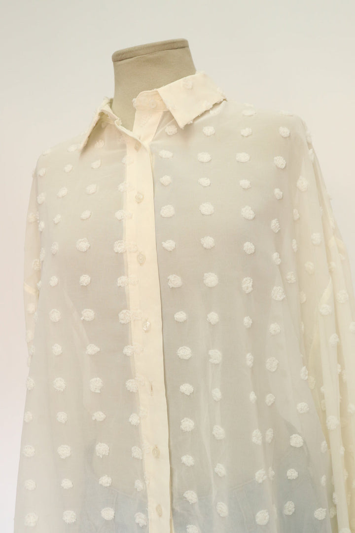 Camisa Beige Lunares