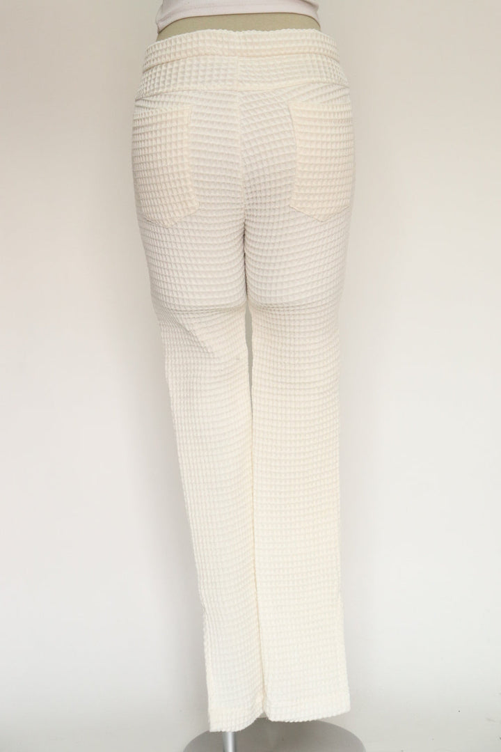 Pantalon Blanco Corrugado