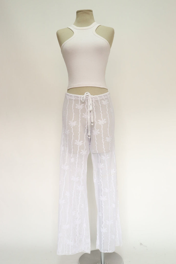 Pantalon Encaje Blanco