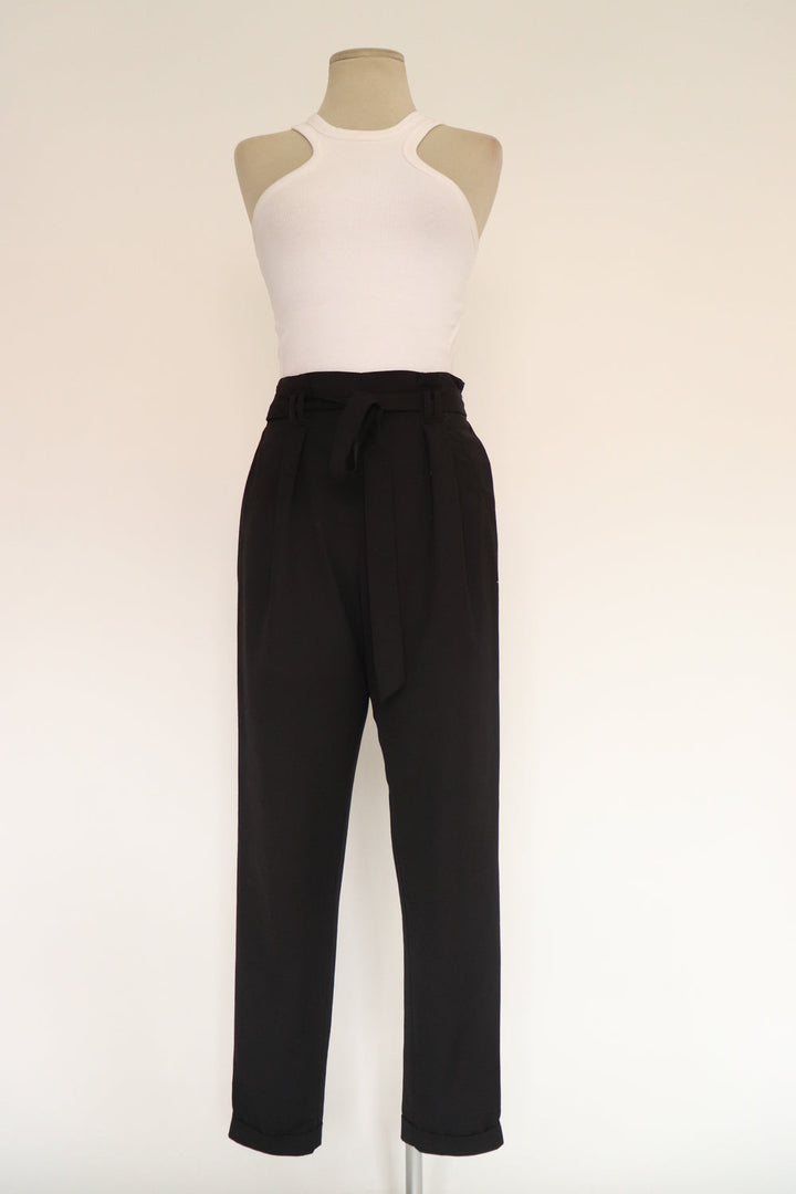 Pantalon Paperbag Negro