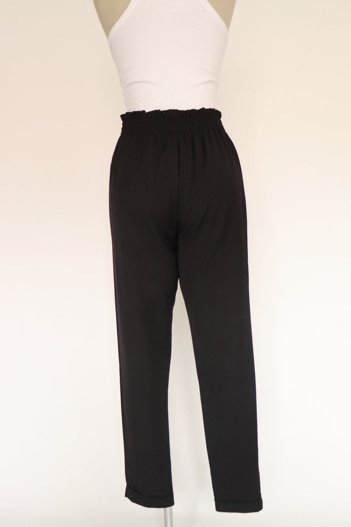 Pantalon Paperbag Negro
