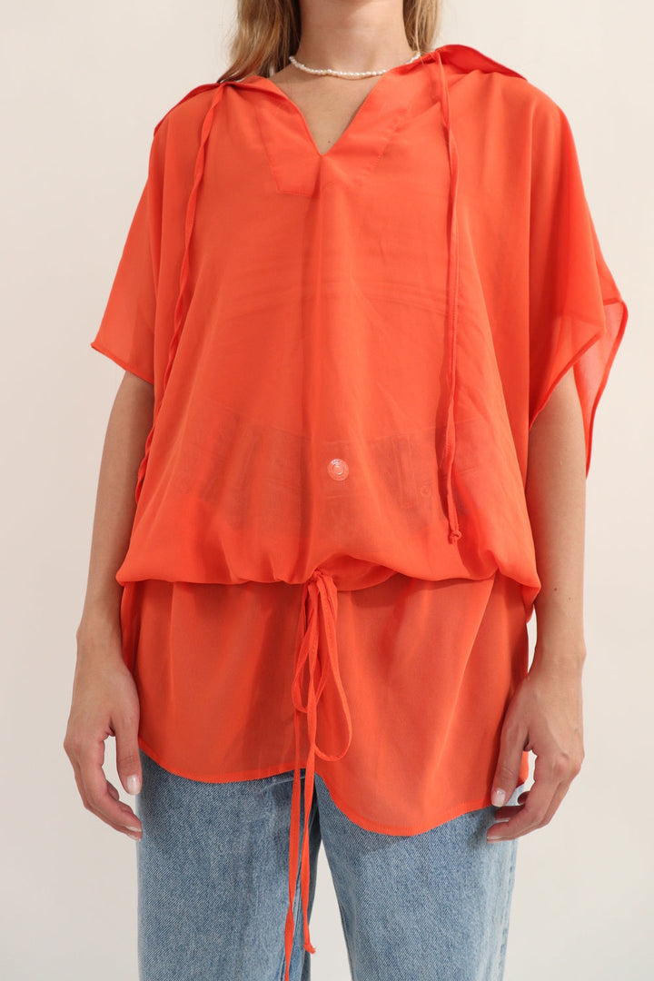 Top Naranja Transparente