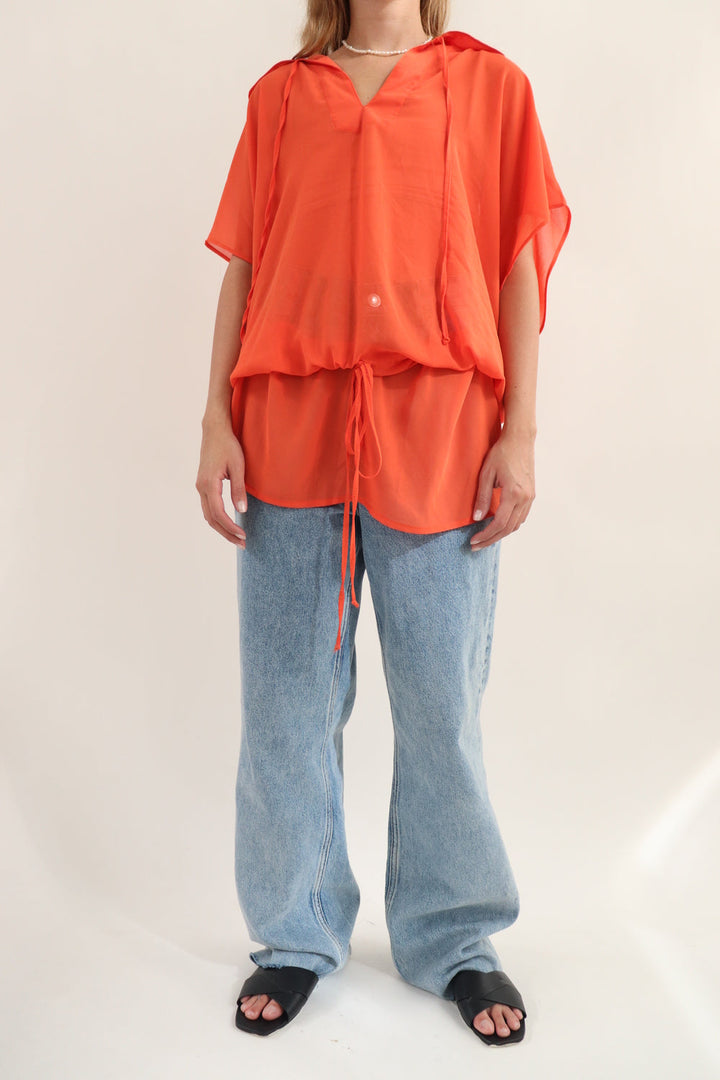 Top Naranja Transparente