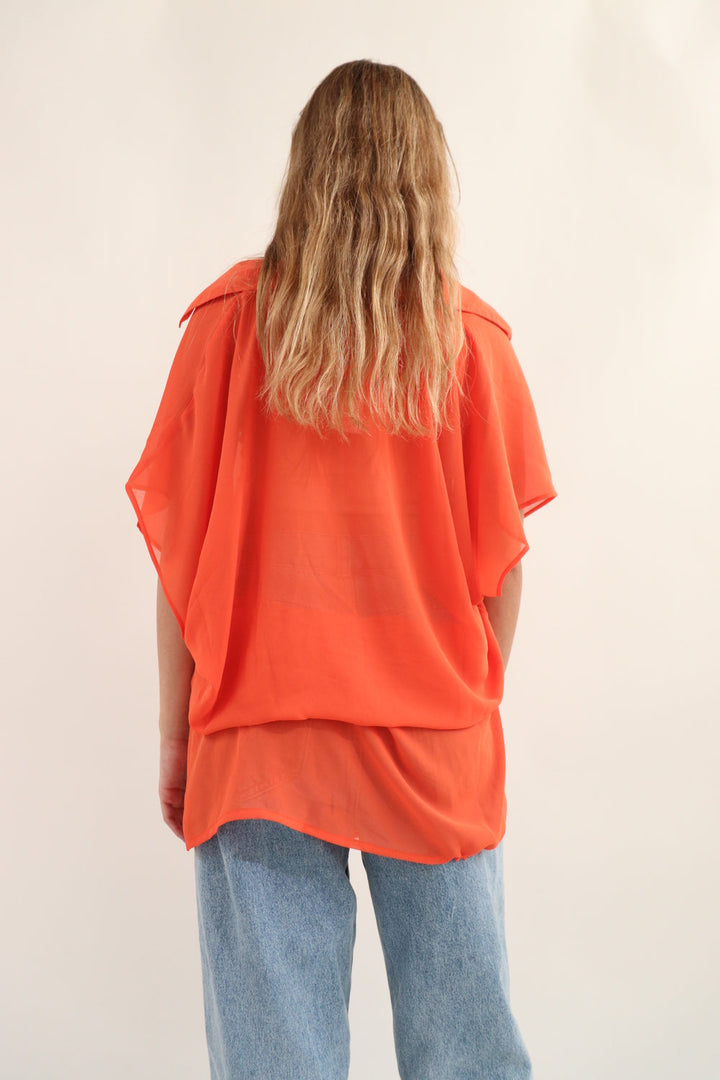 Top Naranja Transparente