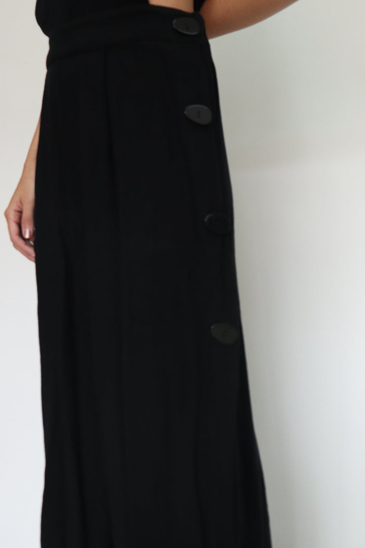 Jumpsuit Negro Botones