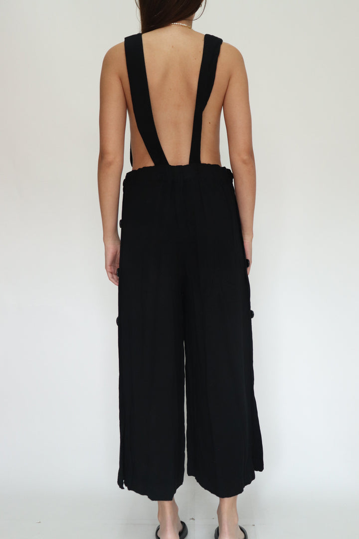 Jumpsuit Negro Botones