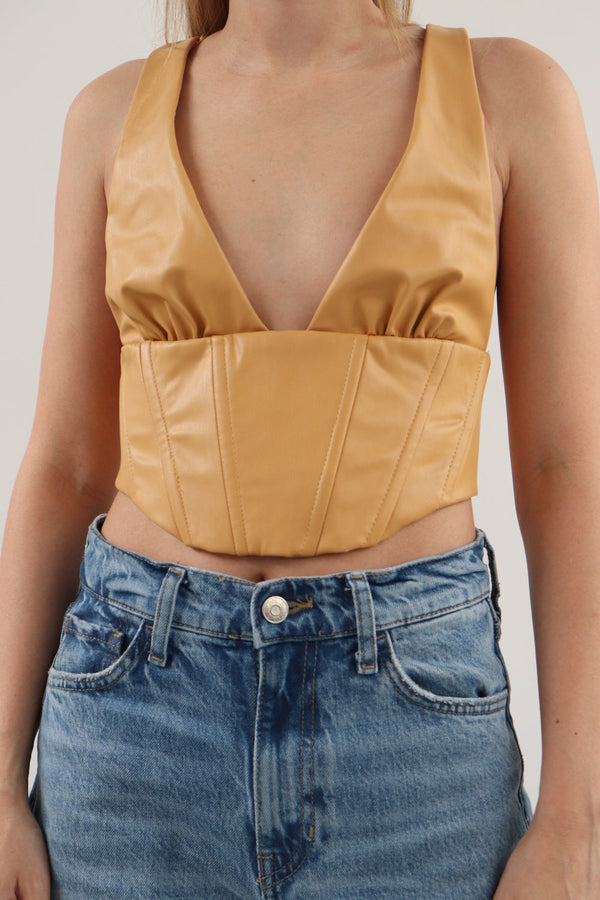 Crop Top Mostaza