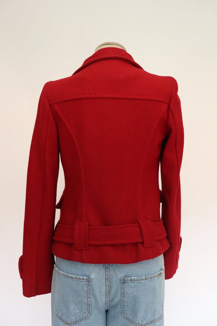Abrigo Rojo Tejido