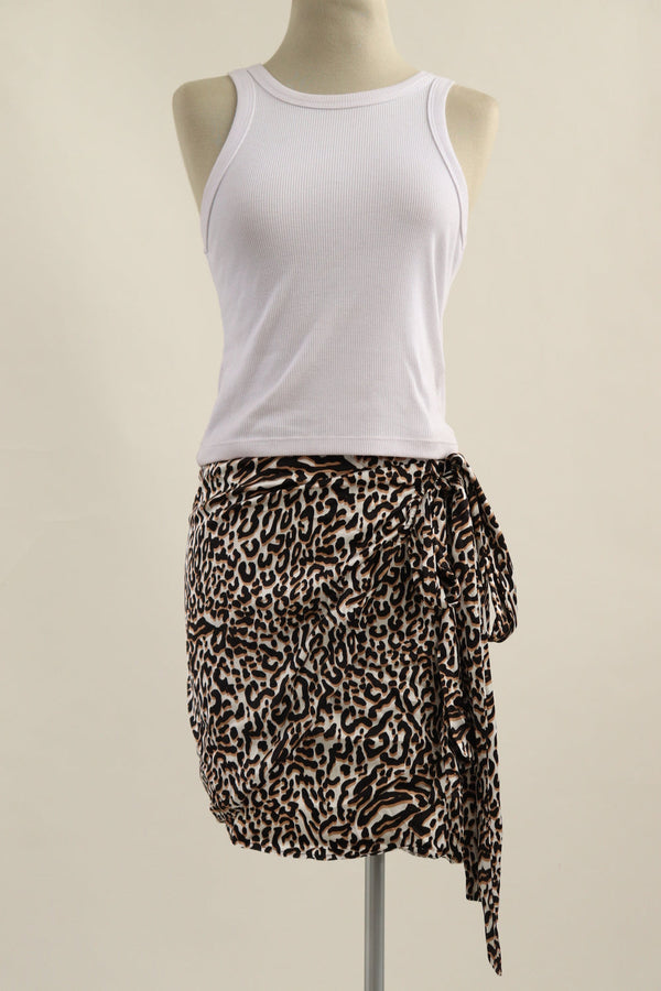 Falda Wrap Leopardo