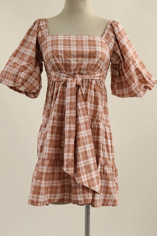 Vestido Gingham Cafe