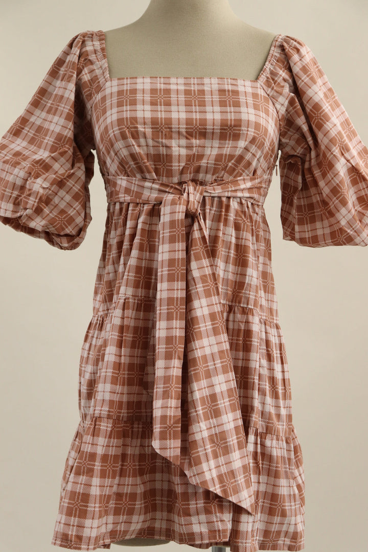 Vestido Gingham Cafe