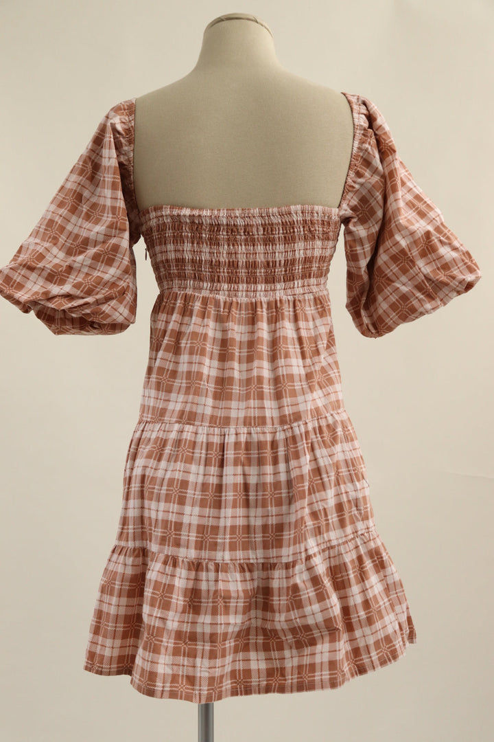 Vestido Gingham Cafe