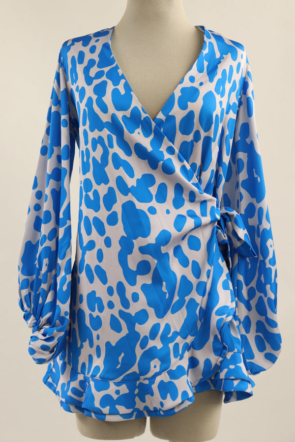 Vestido Wrap Azul