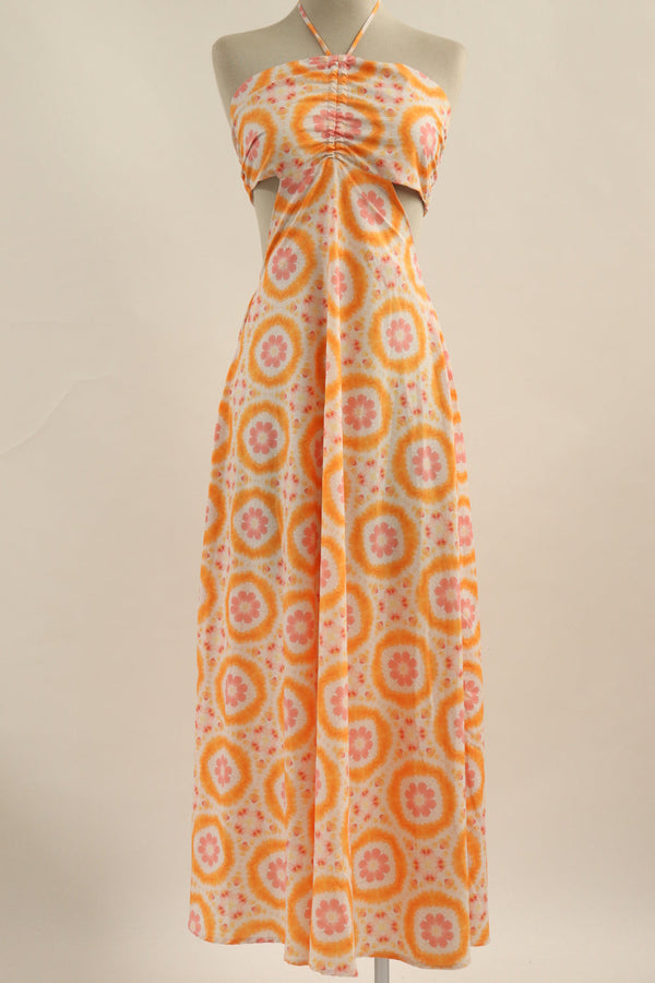 Vestido Flores Naranja