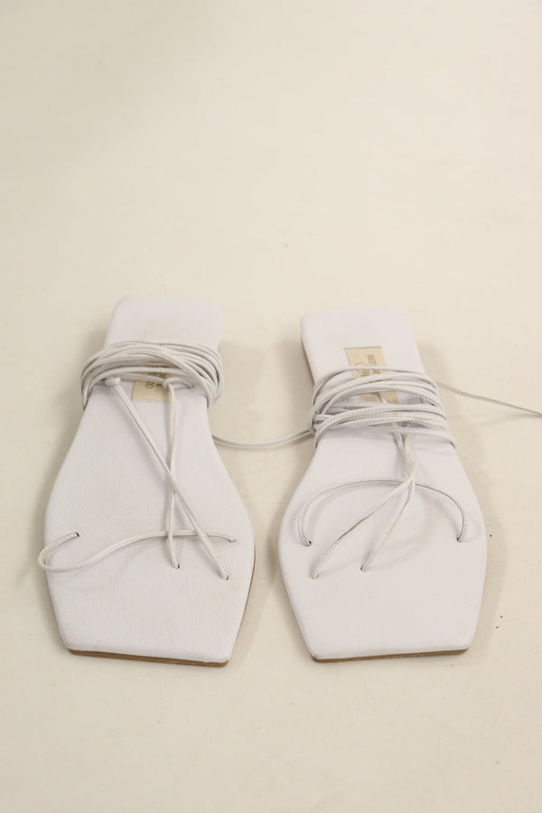 Sandalias Blancas Amarrar