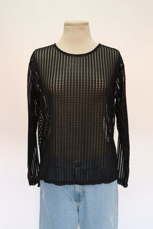 Top Negro Tejido