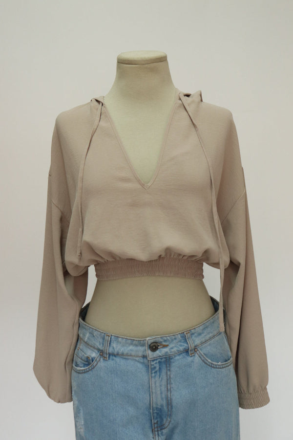 Top Hoodie Beige