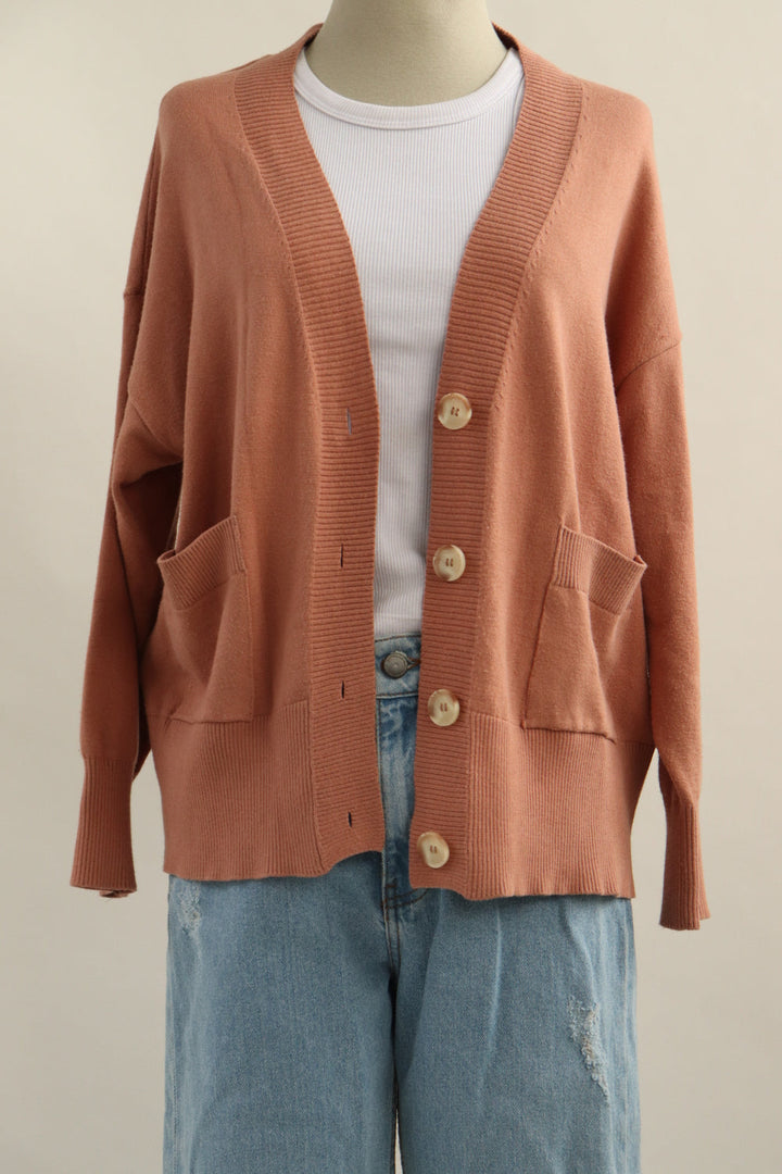 Cardigan Rosado Botones