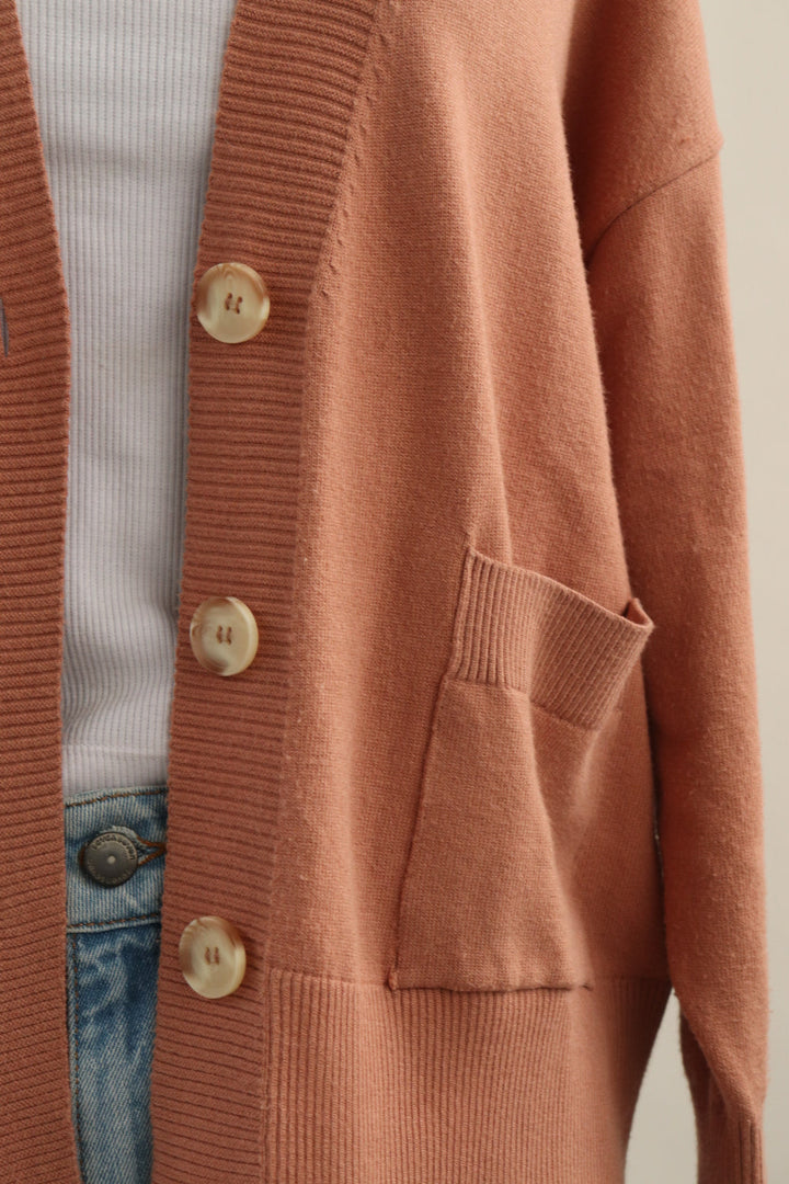 Cardigan Rosado Botones