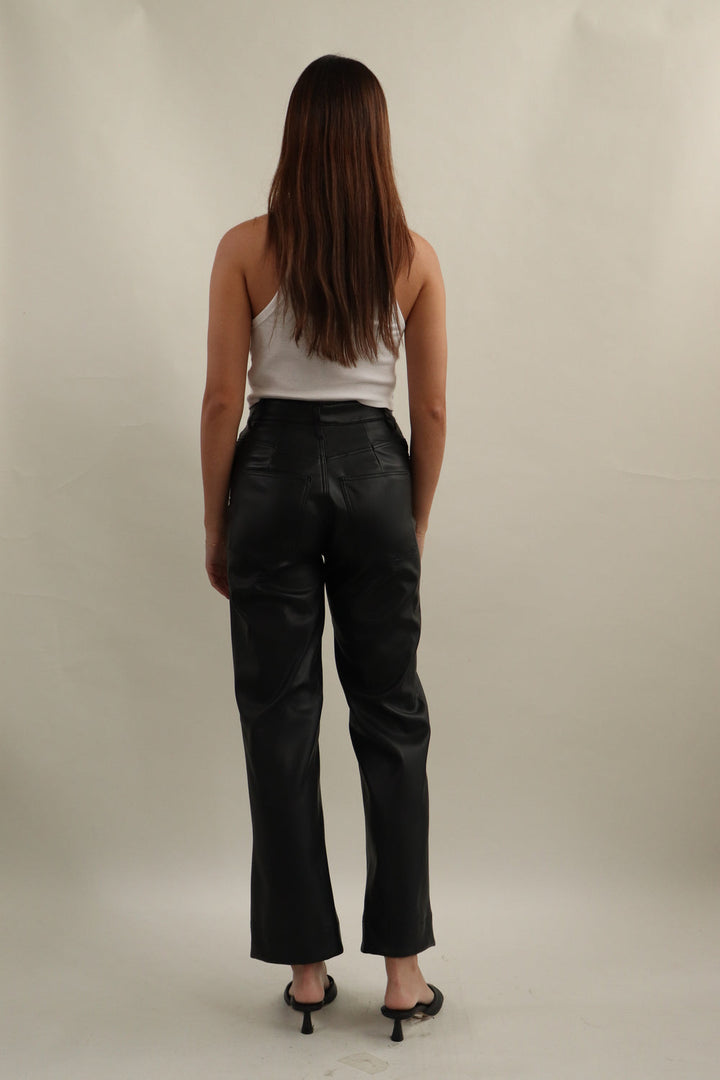 Pantalon Cuero Negro