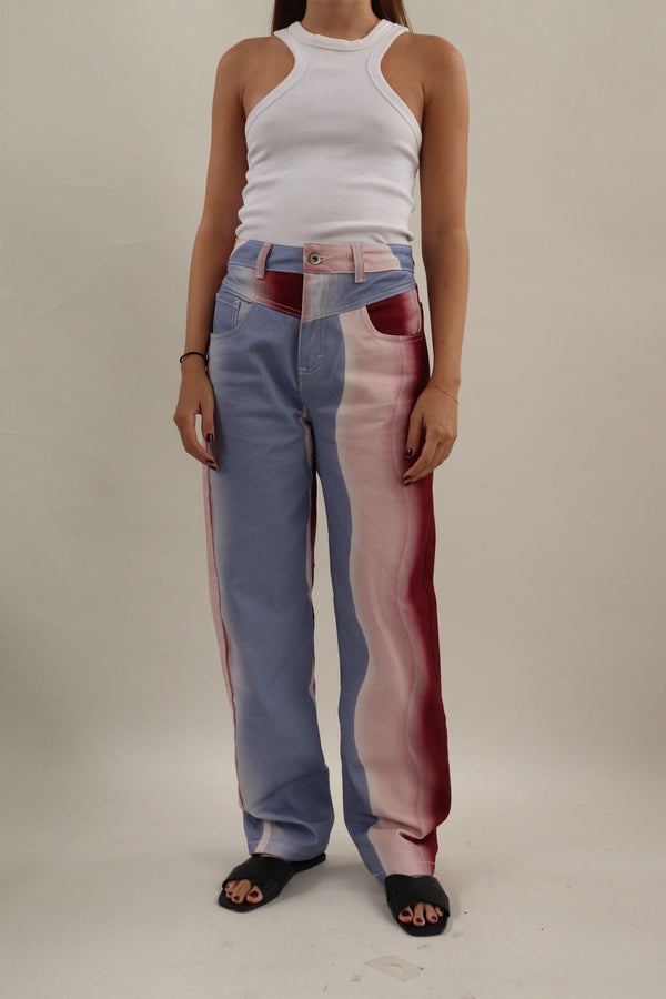 Pantalon Multicolor Alto