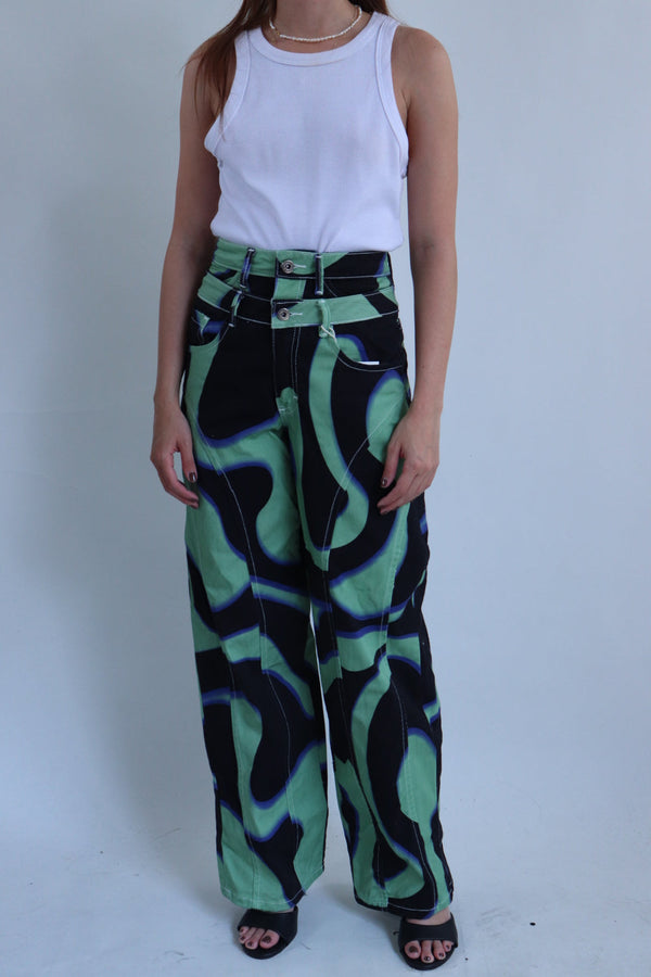 Pantalon Groovy Verde