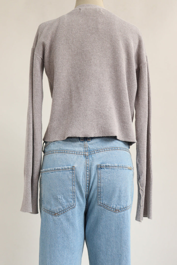 Cardigan Gris Corto