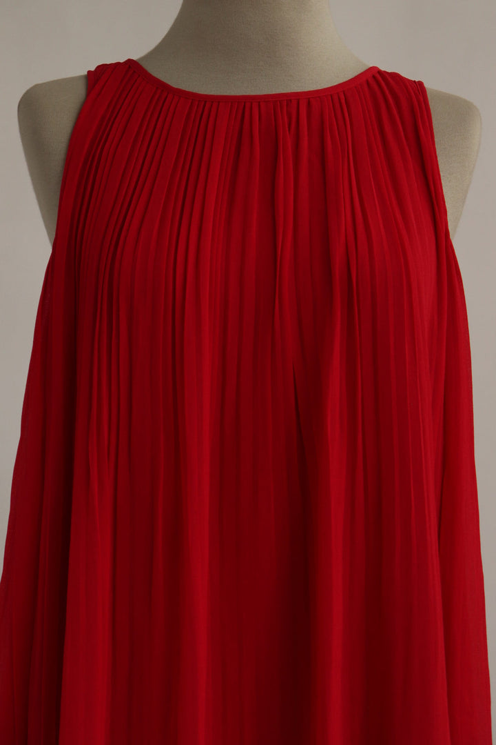 Vestido Plisado Rojo