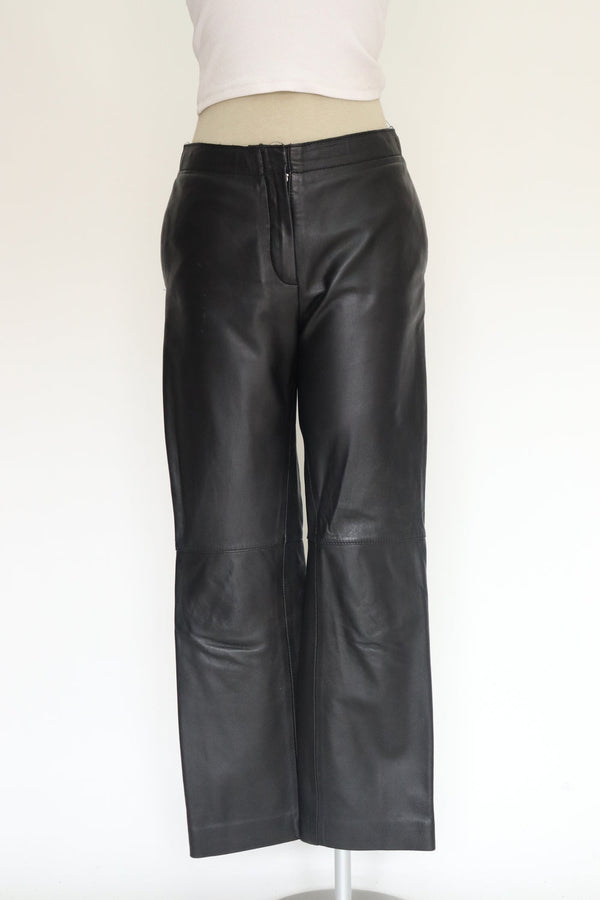 Pantalon Negro Cuero