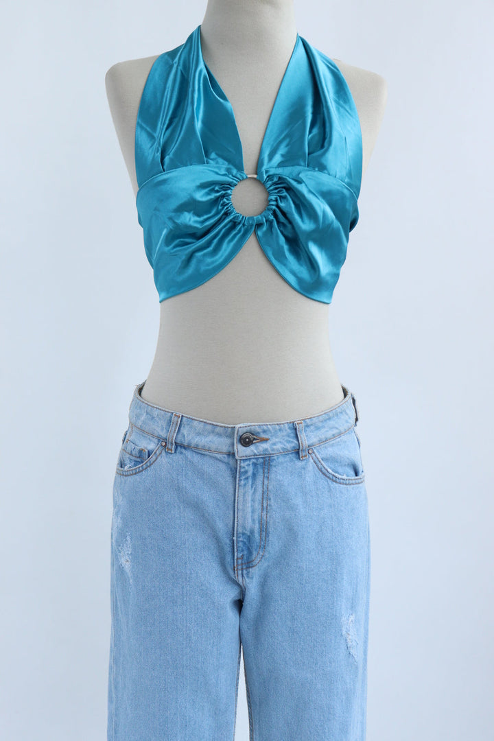 Top Halter Azul