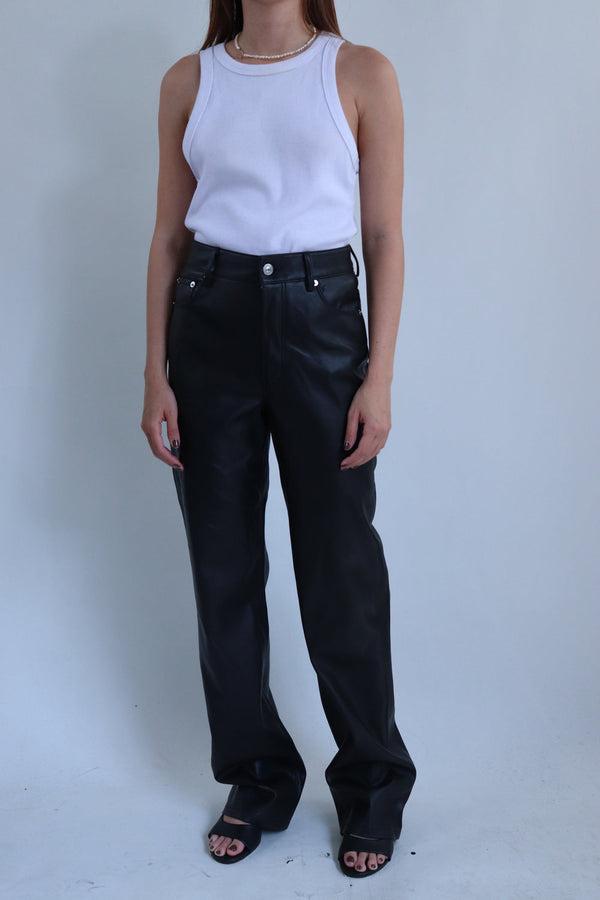 Pantalon Cuero Negro