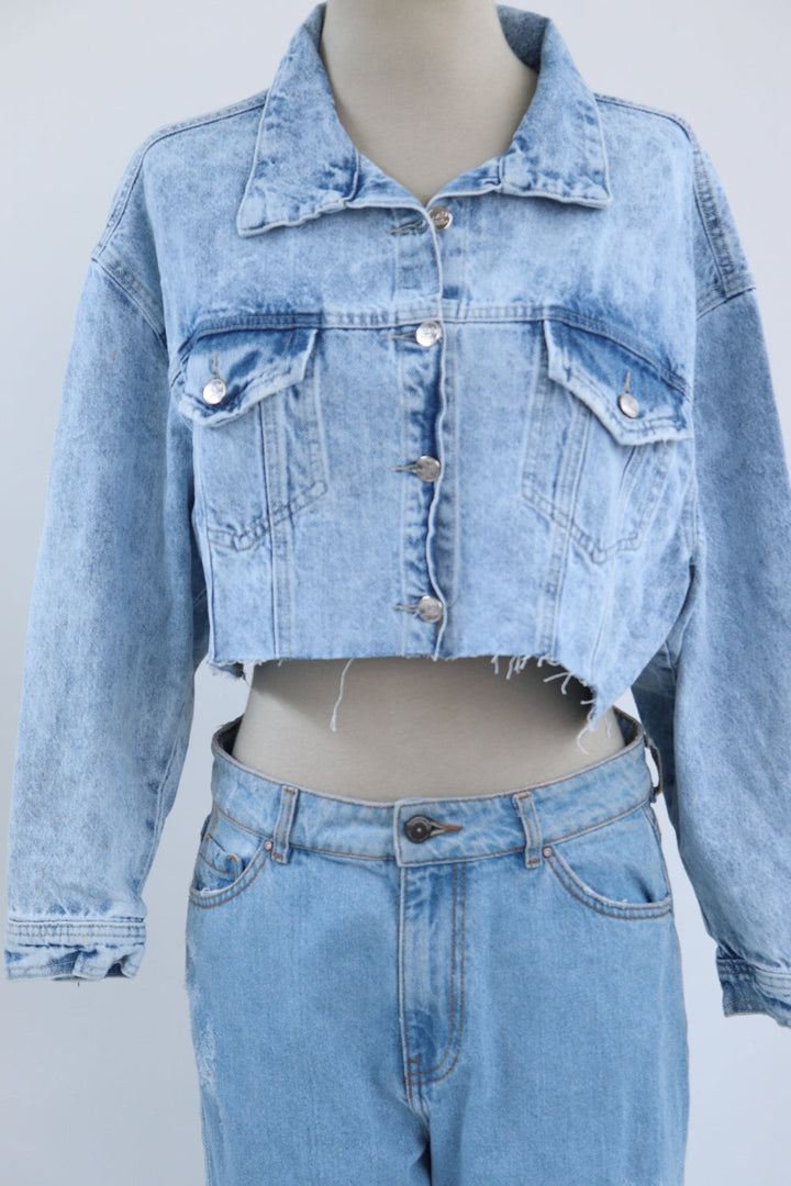 Chaqueta Crop Denim