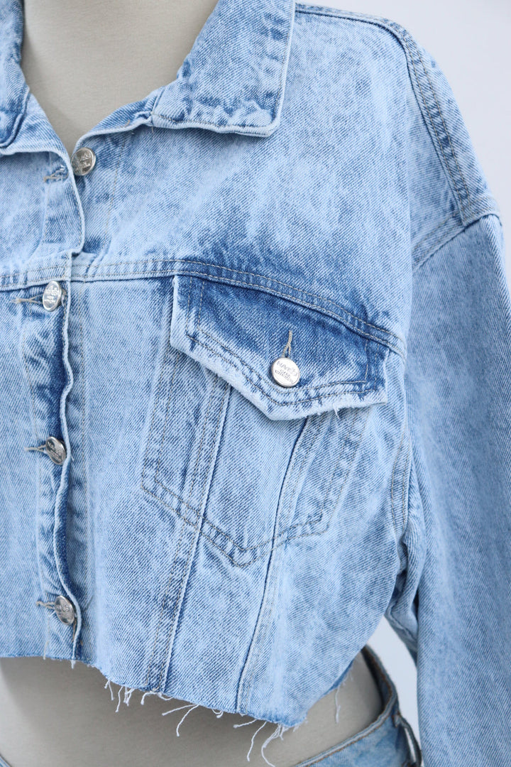 Chaqueta Crop Denim