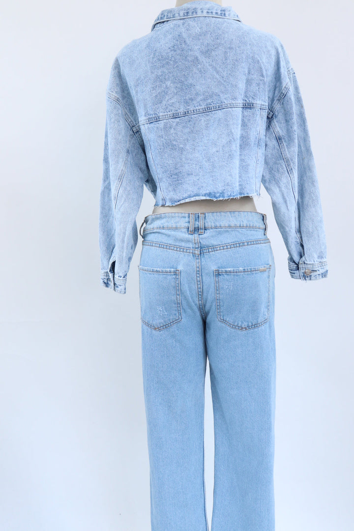 Chaqueta Crop Denim