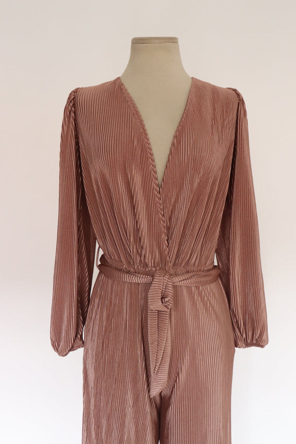 Jumpsuit Rosado Plisado