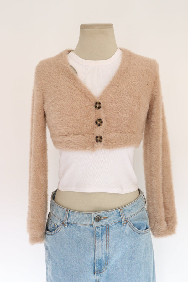 Cardigan Crop Peluda