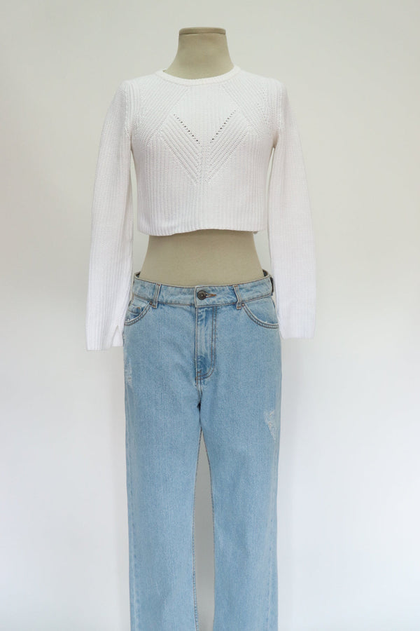 Buzo Crop Blanco