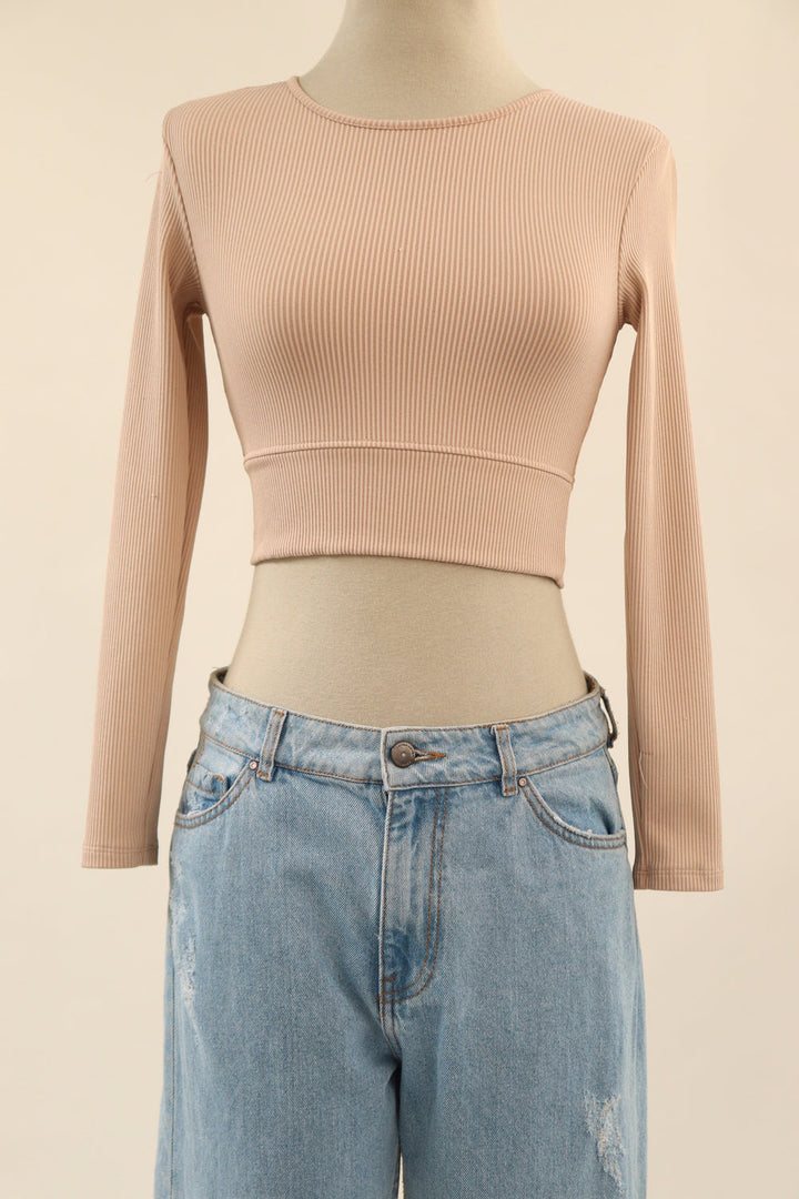 Top Crop Beige