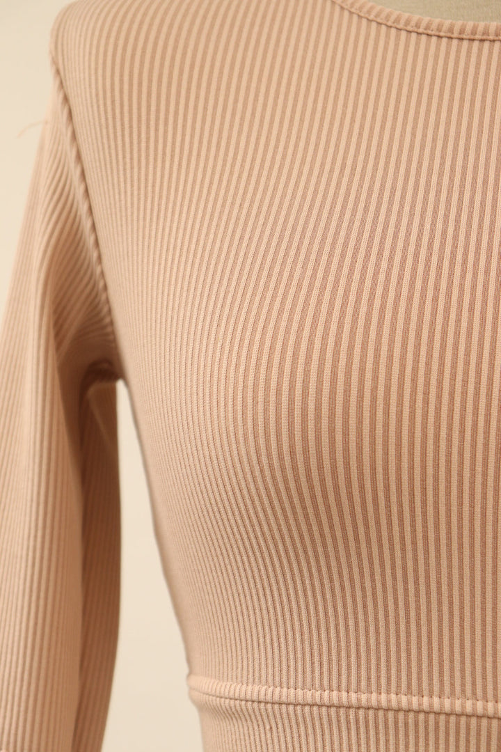 Top Crop Beige