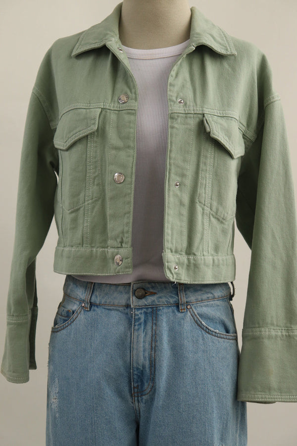 Chaqueta Crop Verde