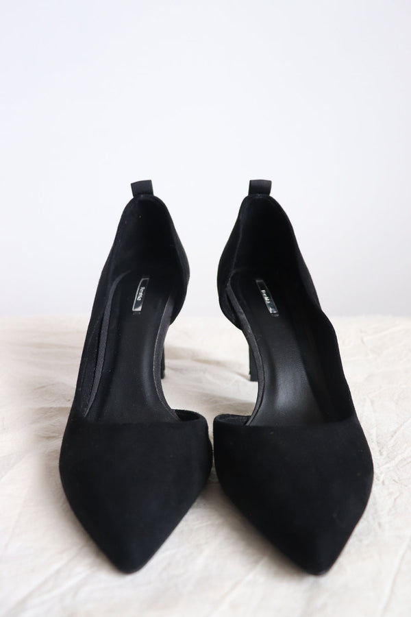 Tacones Negros Abiertos
