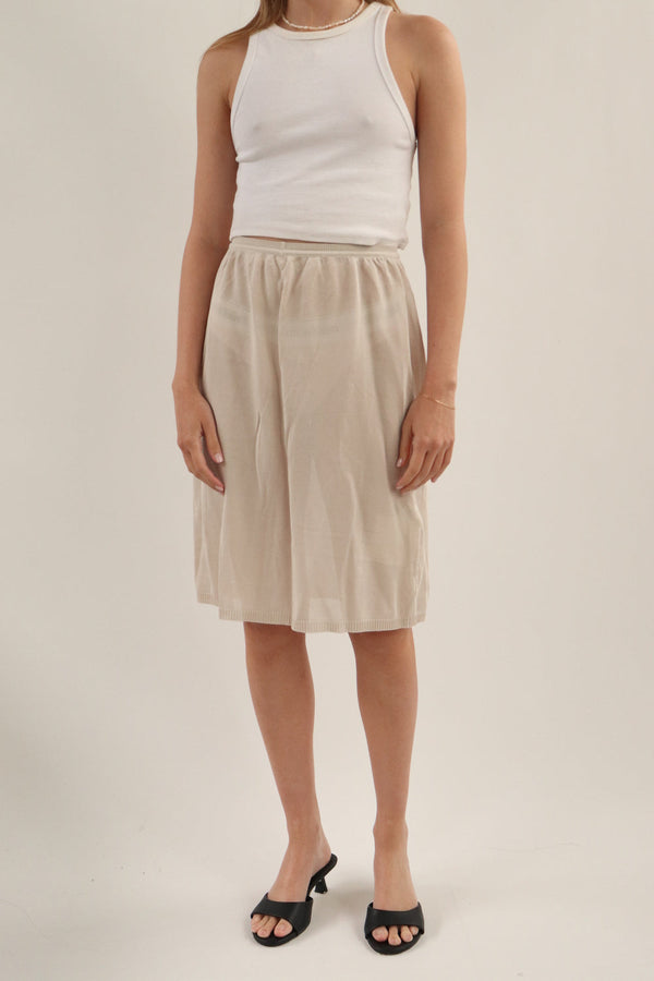 Falda Beige Traslucida