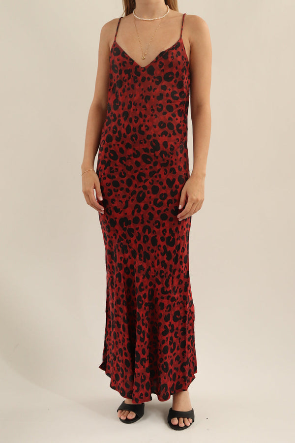 Vestido Rojo Leopardo