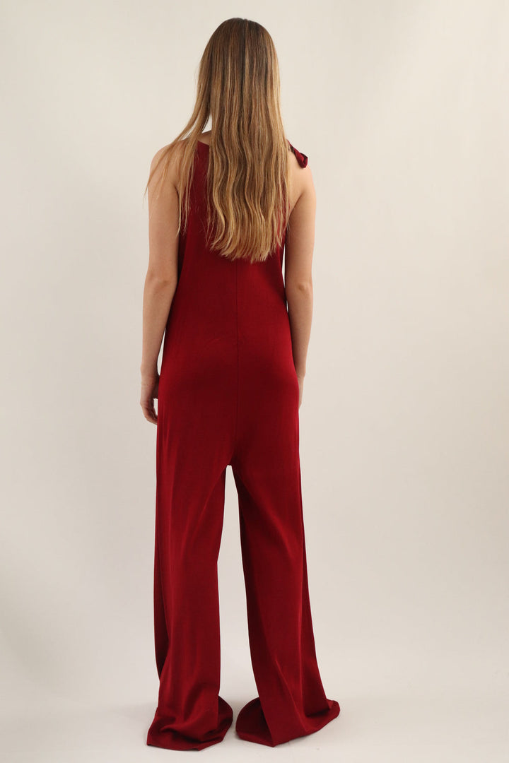 Jumpsuit Vinotinto Tejido