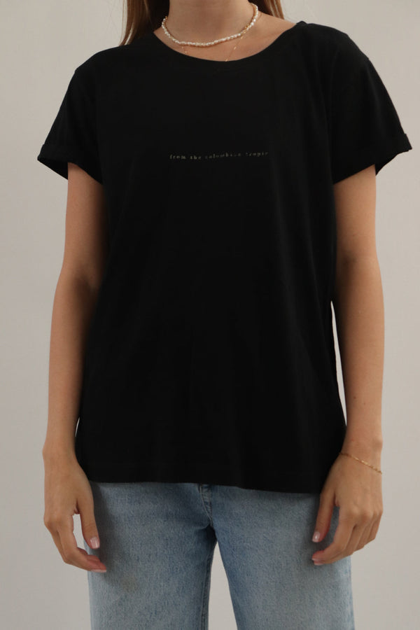 Camiseta Negra Frase